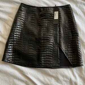 Faux crocodile skirt
